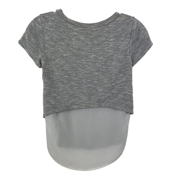 Total Girl Unicorn Sequin High-Low Gray T-Shirt M 10/12 - Picture 2 of 7